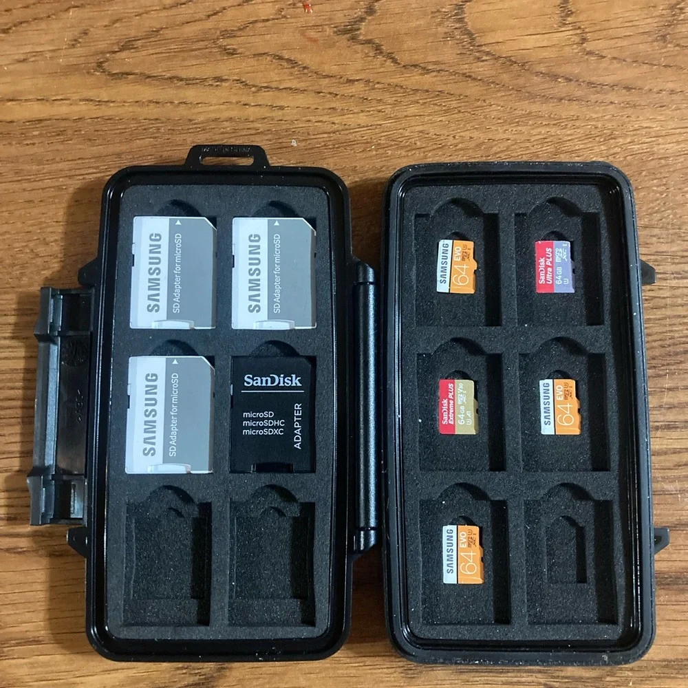 Pelican Case+Micro SD Cards and Adapters.